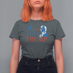 Trump Supporter T Shirt For Women Save Our Pets Vote Trump Cat Star Presidential Election TS11 Dark Heather Print Your Wear