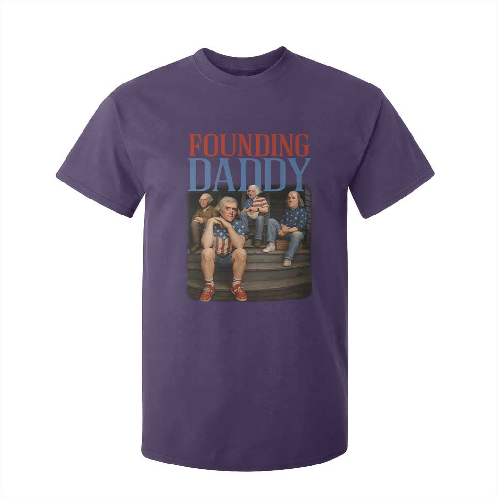 Funny 4th Of July Patriotic Founding Daddy Founding Fathers T Shirt For Kid TS11 Purple Print Your Wear