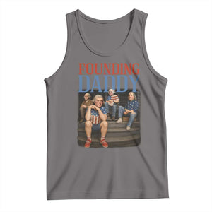 Funny 4th Of July Patriotic Founding Daddy Founding Fathers Tank Top TS11 Deep Heather Print Your Wear