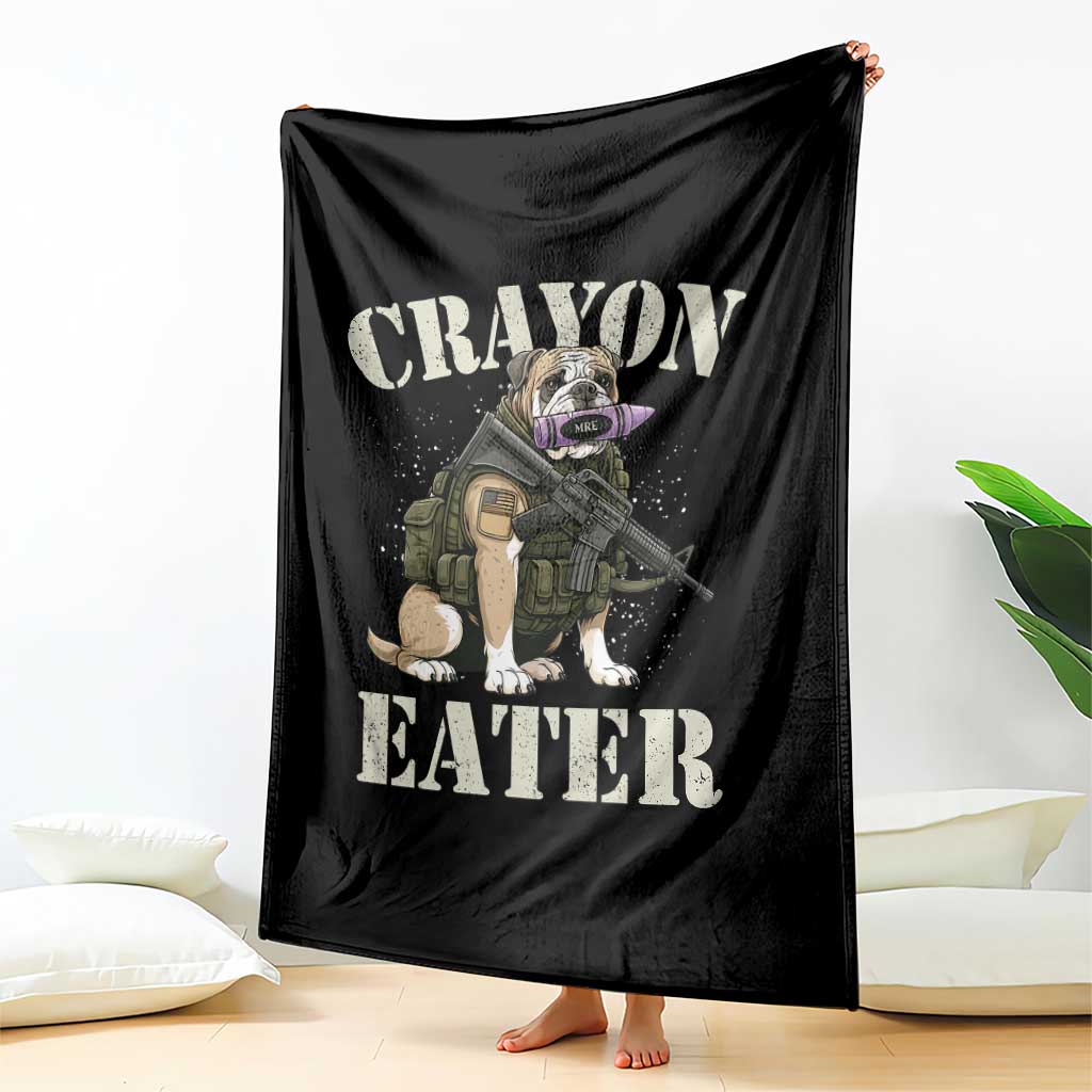 Funny Crayon Eater Throw Blanket Military Corps Proud Marine Soldier TS11 Print Your Wear