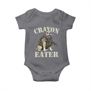 Funny Crayon Eater Baby Onesie Military Corps Proud Marine Soldier TS11 Charcoal Print Your Wear