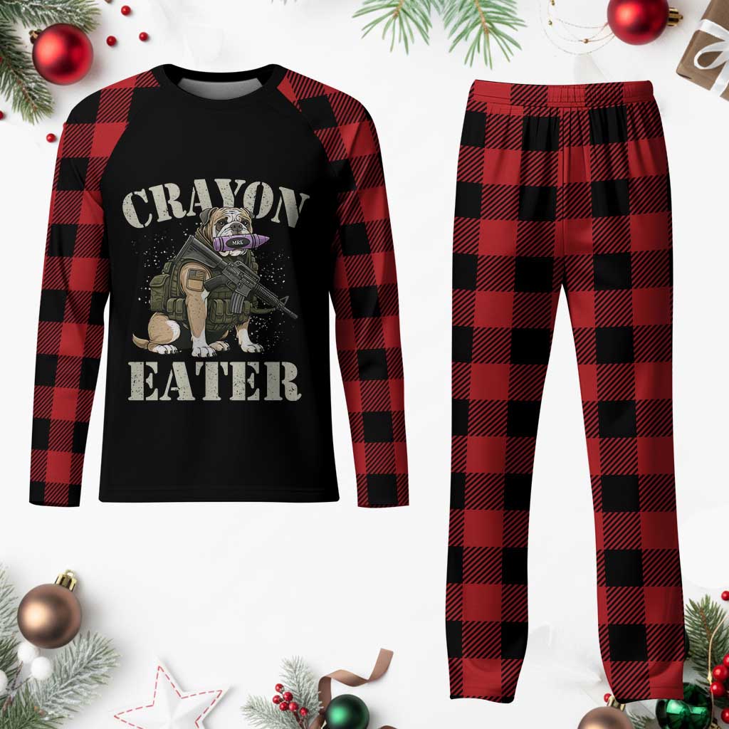 Funny Crayon Eater Plaid Pajama Set Military Corps Proud Marine Soldier TS11 Buffalo Plaid Print Your Wear
