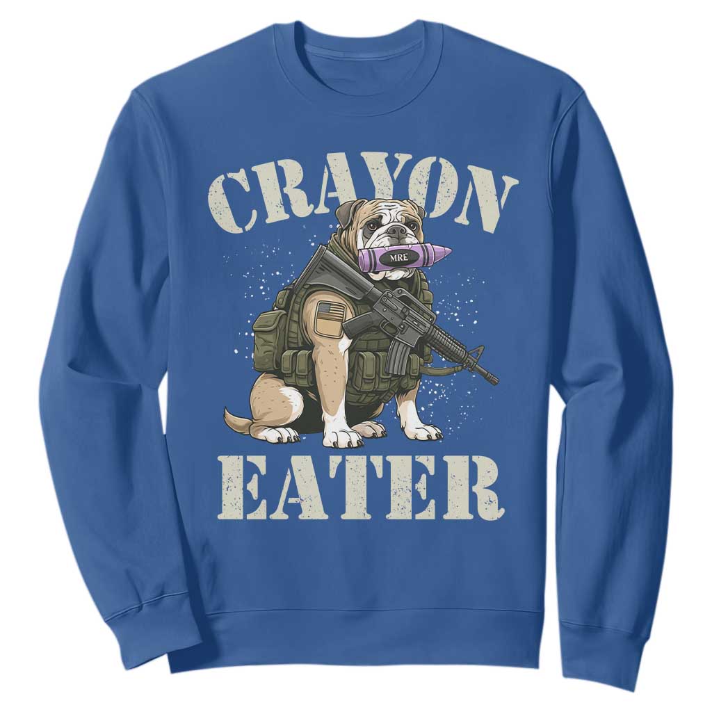 Funny Crayon Eater Sweatshirt Military Corps Proud Marine Soldier TS11 Royal Blue Print Your Wear