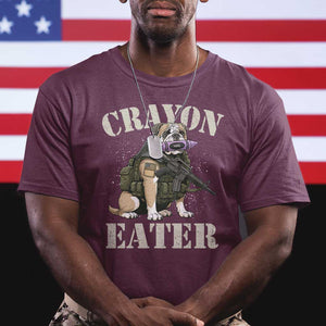 Funny Crayon Eater T Shirt Military Corps Proud Marine Soldier TS11 Maroon Print Your Wear