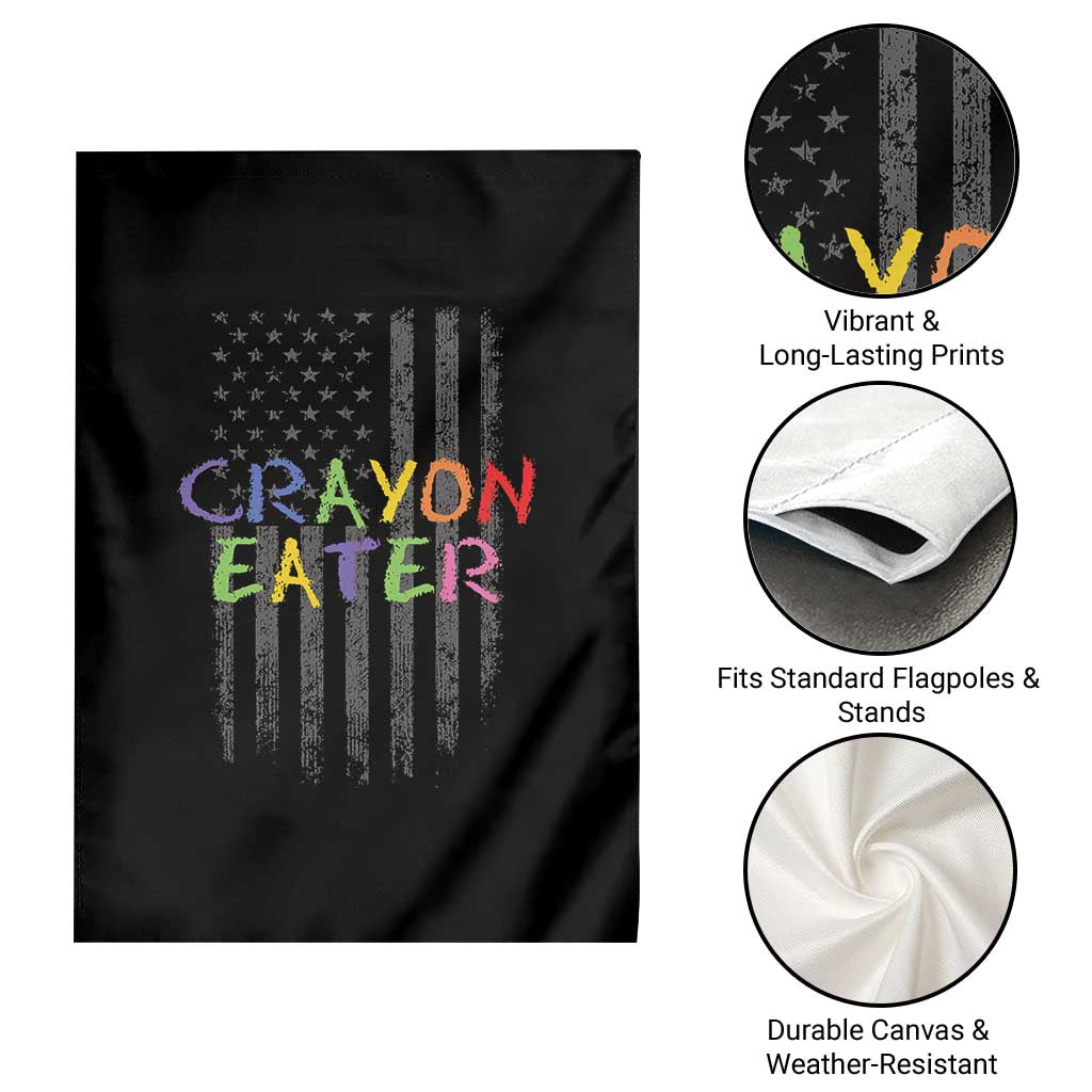 Funny Marine Military Veteran Garden Flag Crayon Eater American Flag TS11 Print Your Wear