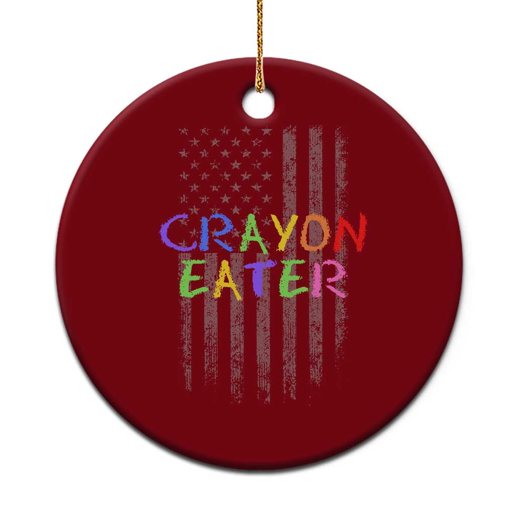 Funny Marine Military Veteran Ceramic Ornament Crayon Eater American Flag TS11 1pc Red Print Your Wear