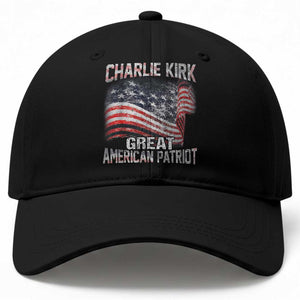 Charlie Kirk Baseball Cap Great American Patriot American Flag TS11 Print Your Wear
