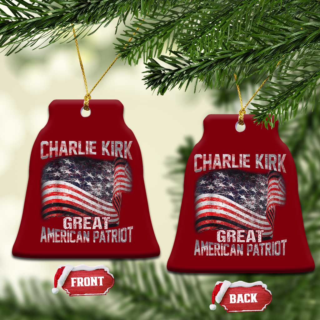 Charlie Kirk Ceramic Ornament Great American Patriot American Flag TS11 Print Your Wear