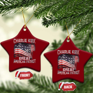 Charlie Kirk Ceramic Ornament Great American Patriot American Flag TS11 Print Your Wear