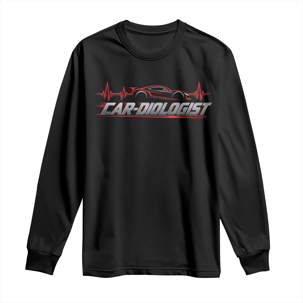 Car Diologist Funny Car Enthusiast Automotive Mechanic Heartbeat Long Sleeve Shirt