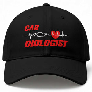 Car Diologist Baseball Cap Funny Car Guy Mechanic Engineer Heartbeat