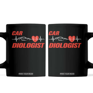 Car Diologist Coffee Mug Funny Car Guy Mechanic Engineer Heartbeat