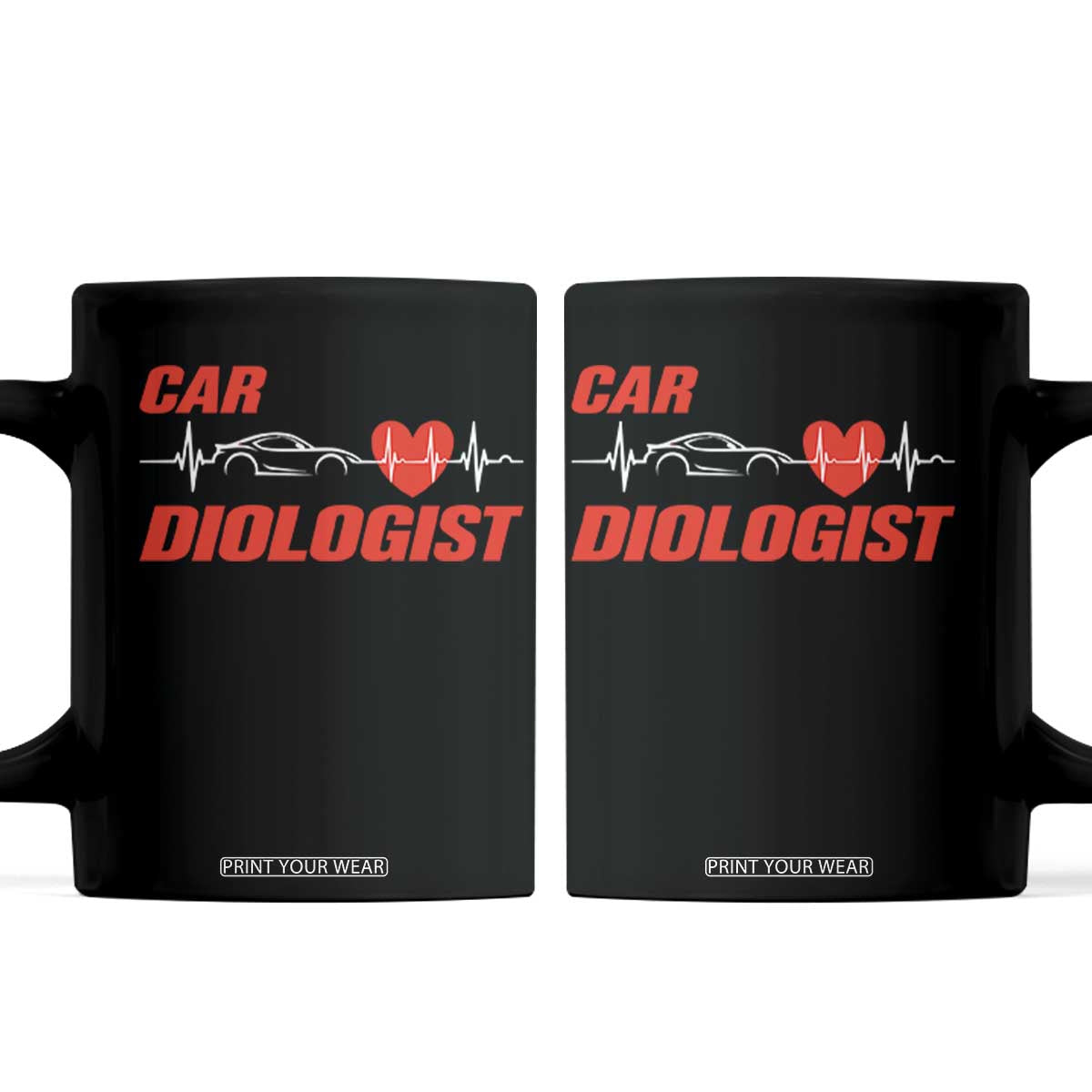 Car Diologist Coffee Mug Funny Car Guy Mechanic Engineer Heartbeat