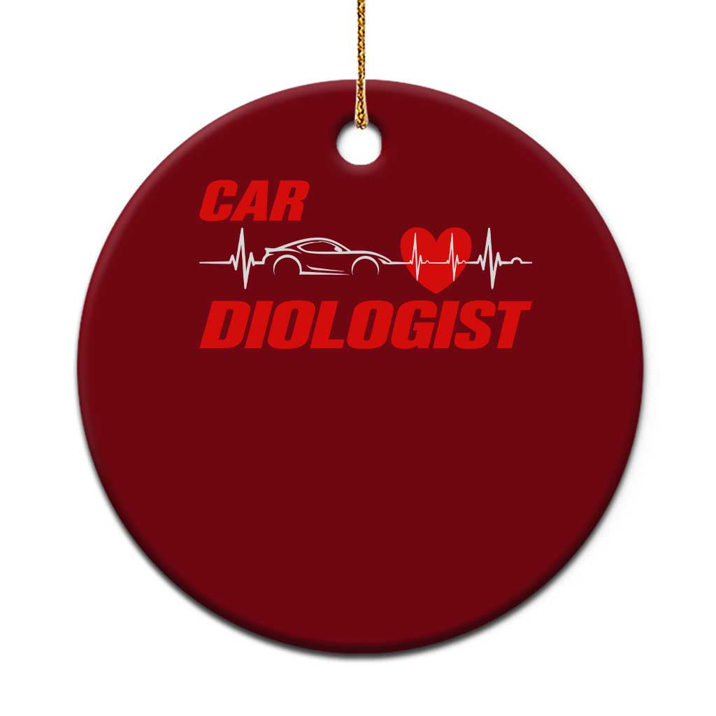 Car Diologist Ceramic Ornament Funny Car Guy Mechanic Engineer Heartbeat