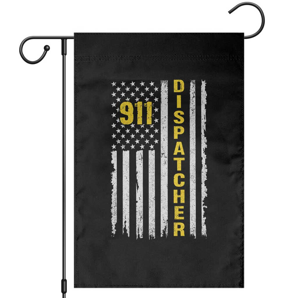 Patriotic 911 Dispatcher Police Emergency American Flag Garden Flag
