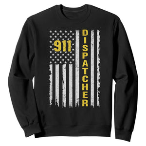 Patriotic 911 Dispatcher Police Emergency American Flag Sweatshirt