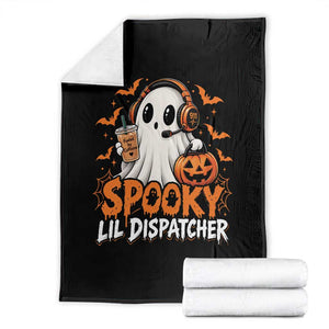 Halloween 911 Dispatcher Throw Blanket Spooky Lil Operator Ghost 911 Emergency