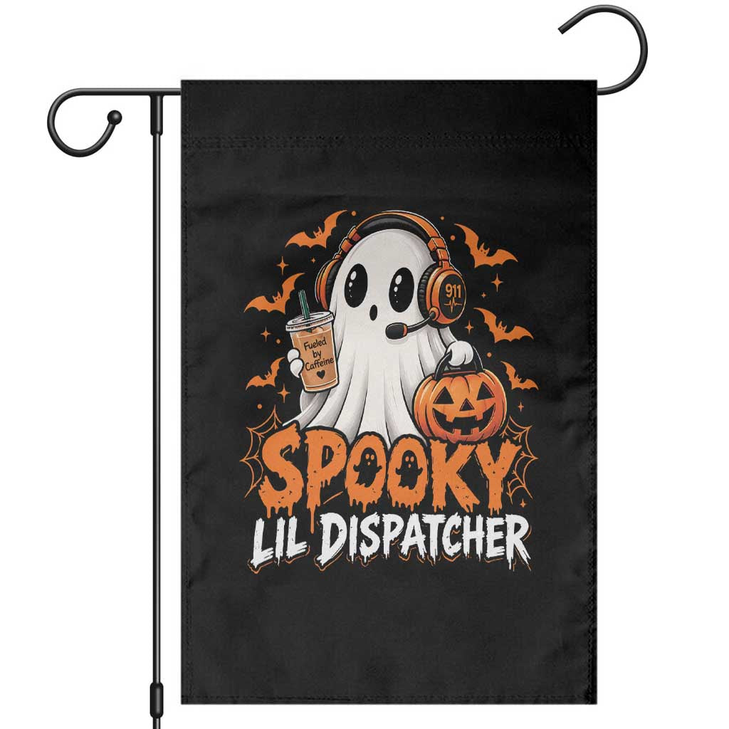 Halloween 911 Dispatcher Garden Flag Spooky Lil Operator Ghost 911 Emergency