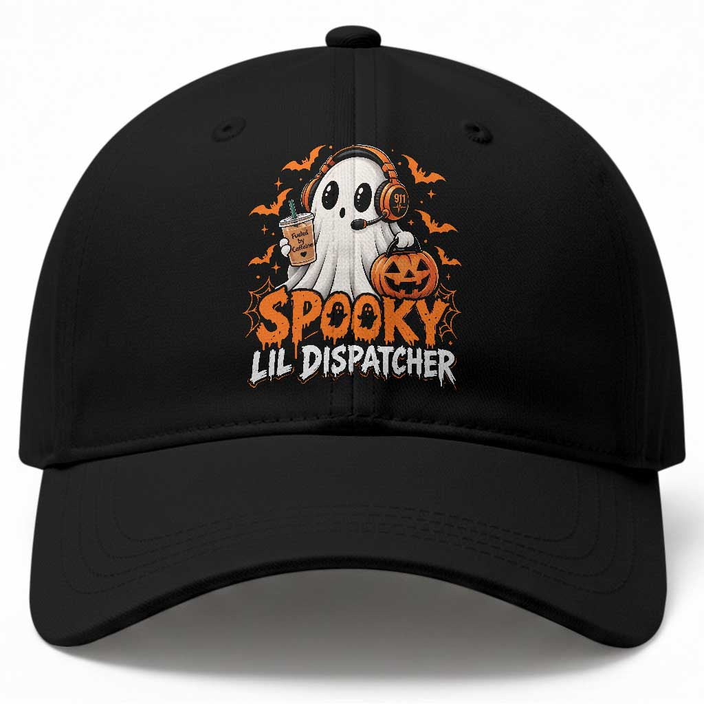 Halloween 911 Dispatcher Baseball Cap Spooky Lil Operator Ghost 911 Emergency