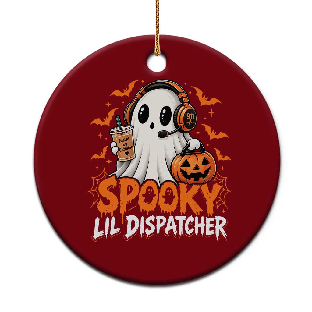 Halloween 911 Dispatcher Ceramic Ornament Spooky Lil Operator Ghost 911 Emergency