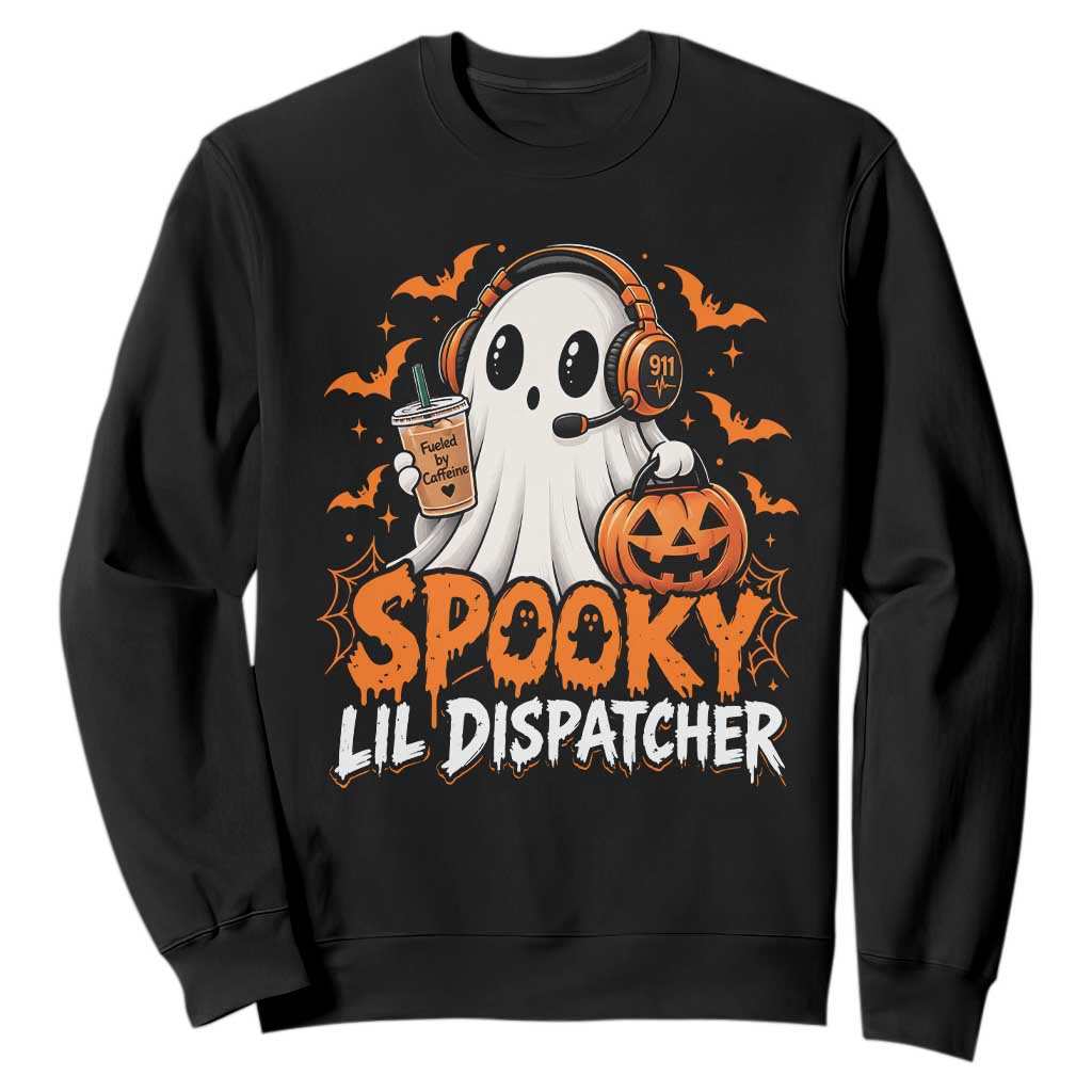 Halloween 911 Dispatcher Sweatshirt Spooky Lil Operator Ghost 911 Emergency