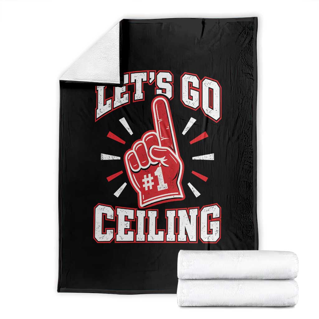 Lets Go Ceiling Fan Funny Lazy Halloween Throw Blanket