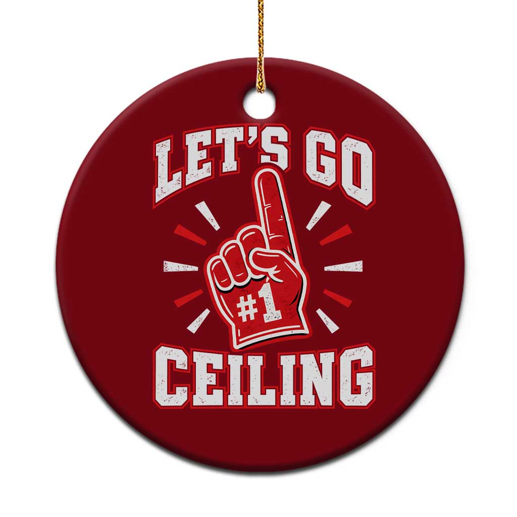 Lets Go Ceiling Fan Funny Lazy Halloween Ceramic Ornament