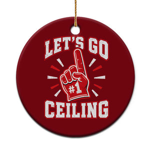 Lets Go Ceiling Fan Funny Lazy Halloween Ceramic Ornament
