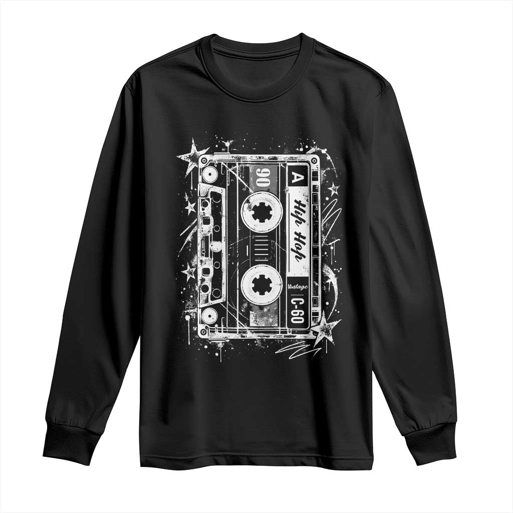 Y2k Cassette 90s Hip Hop 2000s Grunge Vintage Graphic Long Sleeve Shirt