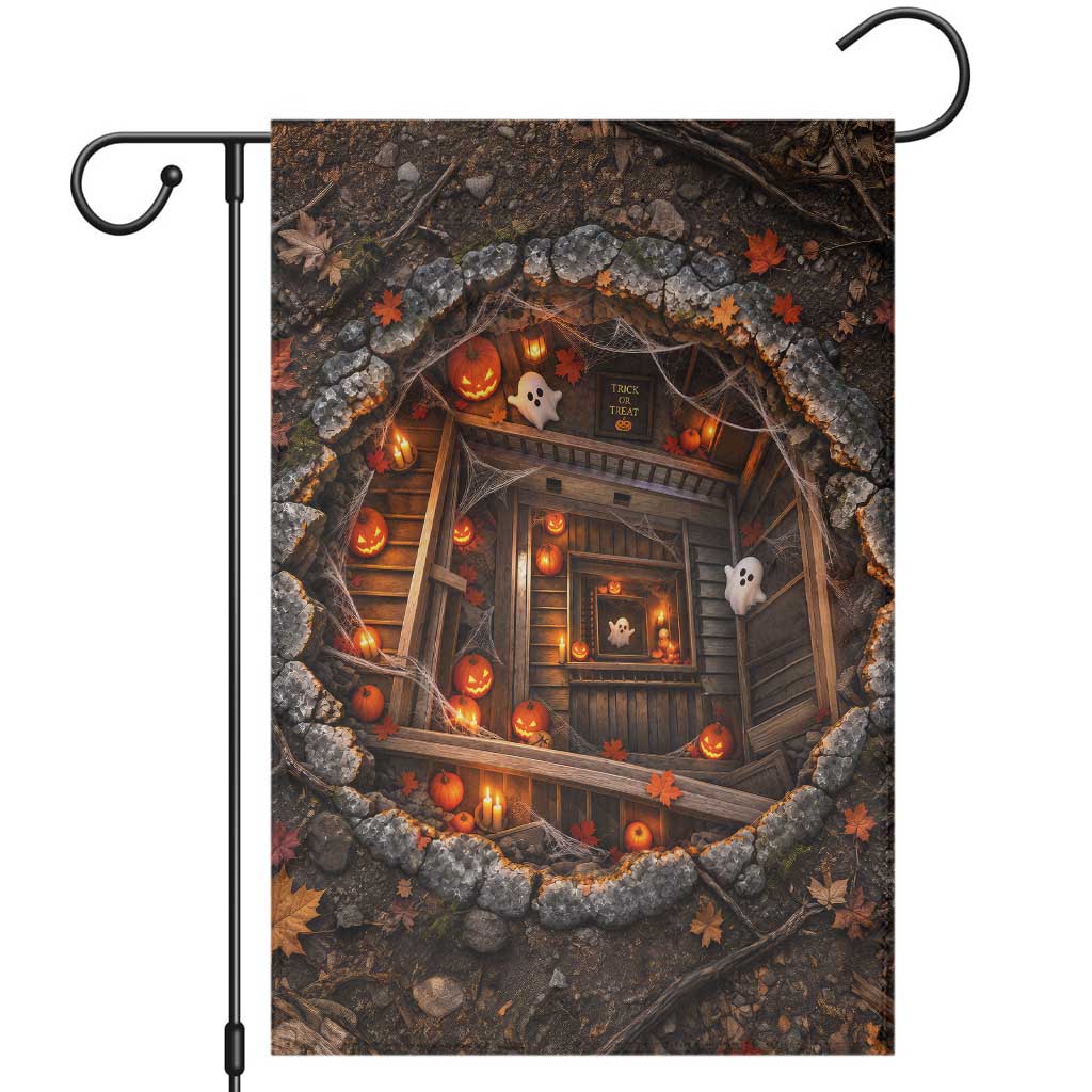 Halloween Ghost Pumpkin Cellar 3D Optical Illusion Garden Flag Haunted  Fall Forest Dungeon