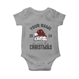 Personalized Christmas Family Baby Onesie Custom Name Family Christmas 2024 Santa Hat TS11 Sport Gray Print Your Wear