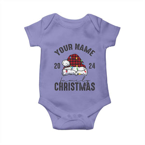 Personalized Christmas Family Baby Onesie Custom Name Family Christmas 2024 Santa Hat TS11 Violet Print Your Wear