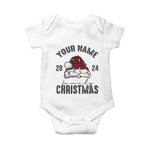 Personalized Christmas Family Baby Onesie Custom Name Family Christmas 2024 Santa Hat TS11 White Print Your Wear