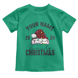 Personalized Christmas Family Baby Shirt Custom Name Family Christmas 2024 Santa Hat TS11 Irish Green Print Your Wear