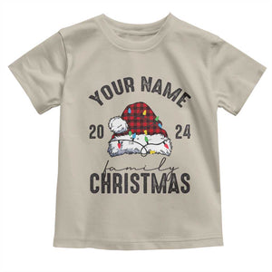 Personalized Christmas Family Baby Shirt Custom Name Family Christmas 2024 Santa Hat TS11 Sand Print Your Wear