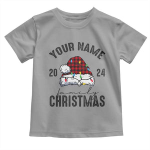 Personalized Christmas Family Baby Shirt Custom Name Family Christmas 2024 Santa Hat TS11 Sport Gray Print Your Wear