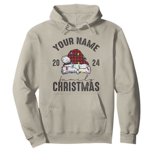 Personalized Christmas Family Hoodie Custom Name Family Christmas 2024 Santa Hat TS11 Sand Print Your Wear