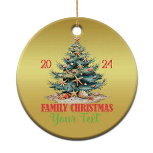 Personalized Xmas Family In Hawaii Christmas Ornament Custom Name Family Xmas 2024 Sea Xmas Tree TS11 Print Your Wear