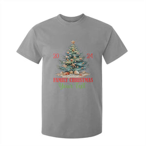 Personalized Christmas Family In Hawaii T Shirt For Kid Custom Name Family Christmas 2024 Sea Christmas Tree TS11 Sport Gray Print Your Wear