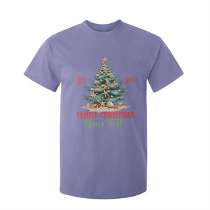 Personalized Christmas Family In Hawaii T Shirt For Kid Custom Name Family Christmas 2024 Sea Christmas Tree TS11 Violet Print Your Wear