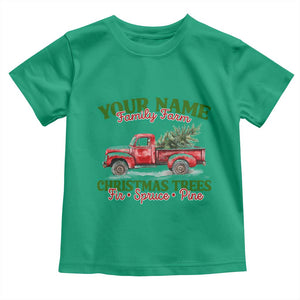 Personalized Christmas Family Baby Shirt Custom Name Family Farm Christmas Trees Vintage Truck TS11 Irish Green Print Your Wear