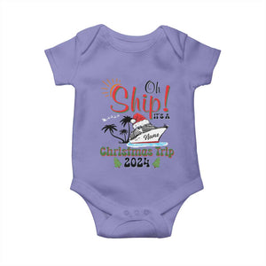 Personalized Christmas Trip Baby Onesie Custom Name Oh Ship It's A Christmas Trip 2024 Ship TS11 Violet Print Your Wear