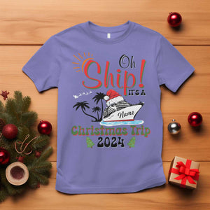 Personalized Christmas Trip T Shirt Custom Name Oh Ship It's A Christmas Trip 2024 Ship TS11 Violet Print Your Wear