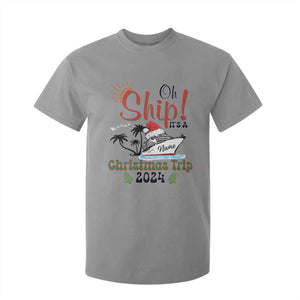 Personalized Christmas Trip T Shirt For Kid Custom Name Oh Ship It's A Christmas Trip 2024 Ship TS11 Sport Gray Print Your Wear