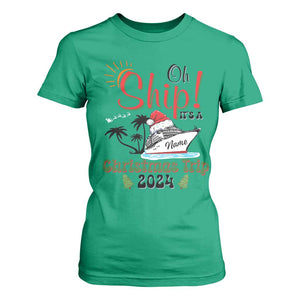 Personalized Christmas Trip T Shirt For Women Custom Name Oh Ship It's A Christmas Trip 2024 Ship TS11 Irish Green Print Your Wear