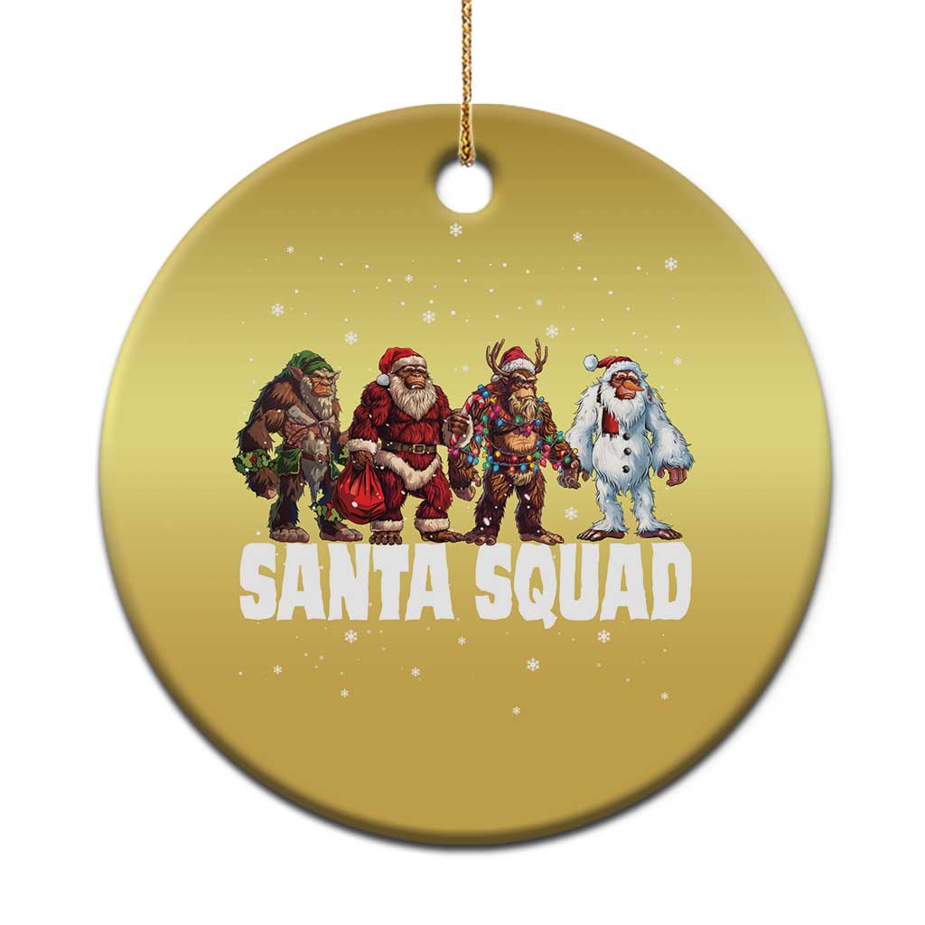 Funny Xmas Bigfoot Christmas Ornament Santa Squad Sasquatch Cosplay Elf Santa Snowman TS11 Print Your Wear