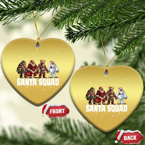 Funny Xmas Bigfoot Christmas Ornament Santa Squad Sasquatch Cosplay Elf Santa Snowman TS11 Heart Gold Print Your Wear