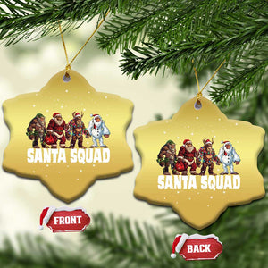 Funny Xmas Bigfoot Christmas Ornament Santa Squad Sasquatch Cosplay Elf Santa Snowman TS11 Snow Flake Gold Print Your Wear