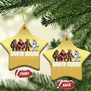 Funny Xmas Bigfoot Christmas Ornament Santa Squad Sasquatch Cosplay Elf Santa Snowman TS11 Star Gold Print Your Wear