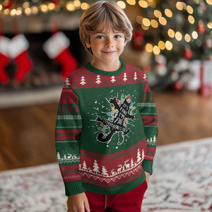 Funny Christmas It's Fine I'm Fine Everything Is Fine Ugly Christmas Sweater Black Cat TS11 Christmas Print Your Wear